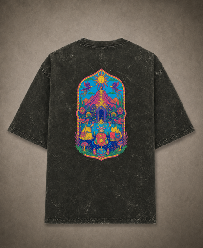Follow The Inner Sun - Acid Washed Oversized Tee