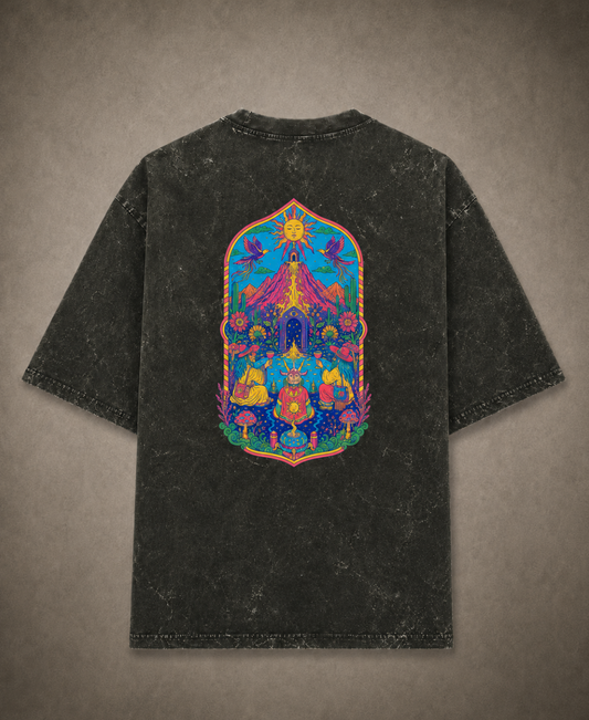 Follow The Inner Sun - Acid Washed Oversized Tee