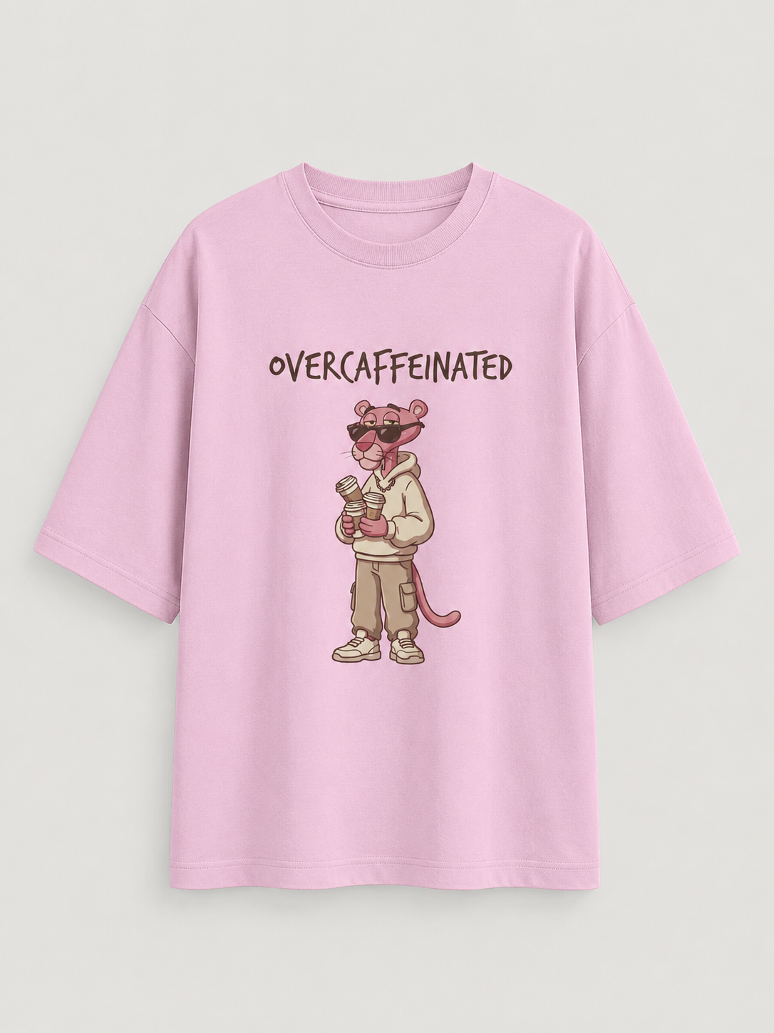 Overcaffeinated Panther - Oversized T-Shirt