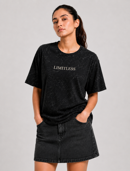 LIMITLESS - Acid Washed Oversized Tee
